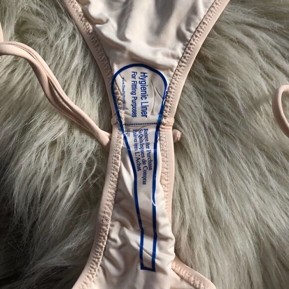 Eberjey Solid Willow Bikini Bottom in Shell - Picture 8 of 9